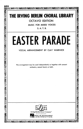 Irving Berlin, Easter Parade SATB Chorpartitur