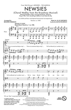 Alan Menken, Newsies Chor CD