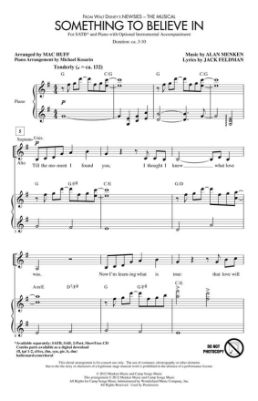 Alan Menken, Something To Believe In Chor CD