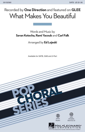 What Makes You Beautiful for mixed choir and piano choral score