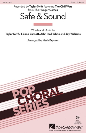 John Paul White_Joy Williams_Taylor Swift_T-Bone Burnett, Safe & Sound SSA Chorpartitur