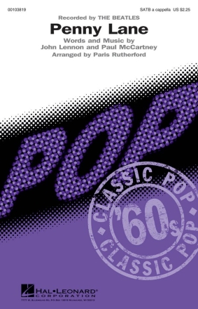 Penny Lane for  mixed choir a cappella choral score