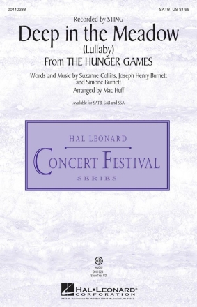 Simone Burnett_Suzanne Collins_T-Bone Burnett, Deep in the Meadow Lull SATB Chorpartitur