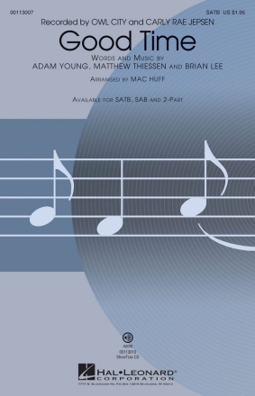 Adam Young_Brian Lee_Matthew Thiessen, Good Time SATB Chorpartitur
