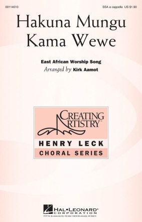 Hakuna Mungu Kama Wewe SSA a Cappella Chorpartitur