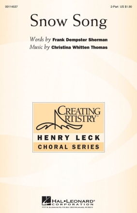 Christina Whitten Thomas, Snow Song 2-Part Choir Chorpartitur