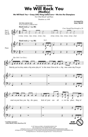 We will rock You (Medley) for mixed chorus and piano ShowTrax CD