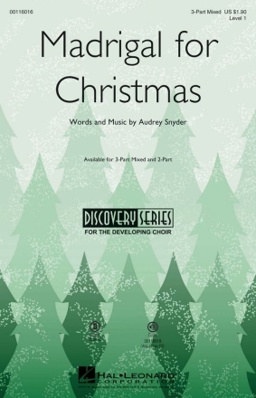 Audrey Snyder, Madrigal for Christmas 3-Part Choir Chorpartitur