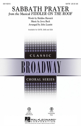 Jerry Bock, Sabbath Prayer SATB Chorpartitur