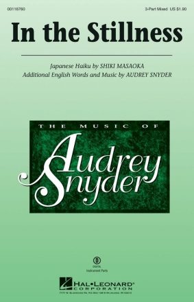 Audrey Snyder, In the Stillness 3-Part Choir Chorpartitur