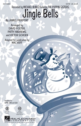 James Pierpont, Jingle Bells SATB Chorpartitur