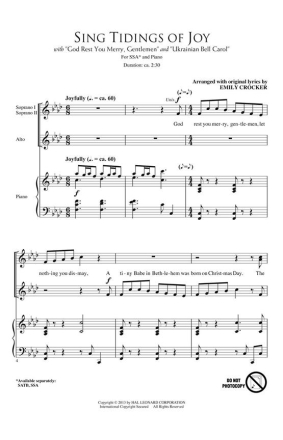 Sing Tidings of Joy SSA Chorpartitur
