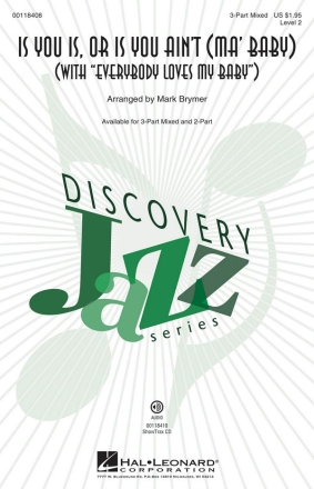 Billy Austin_Jack Palmer_Louis Jordan_Spencer Williams, Is You Is or I 3-Part Choir Chorpartitur