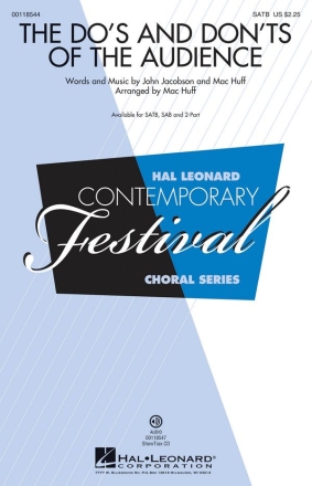 John Jacobson_Mac Huff, The Do's and Don'ts of the Audience SATB Chorpartitur
