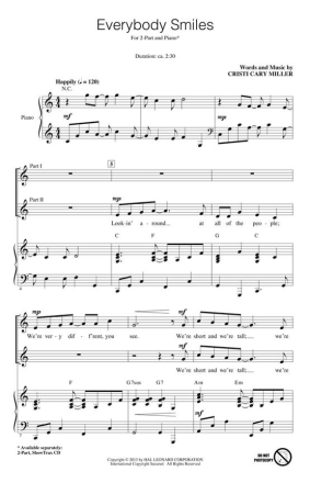 Cristi Cary Miller, Everybody Smiles Chor CD