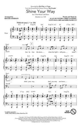 Shine Your Way 3-Part Choir Chorpartitur