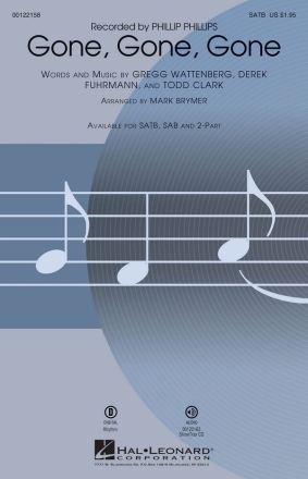 Gone, Gone, Gone SATB Chorpartitur