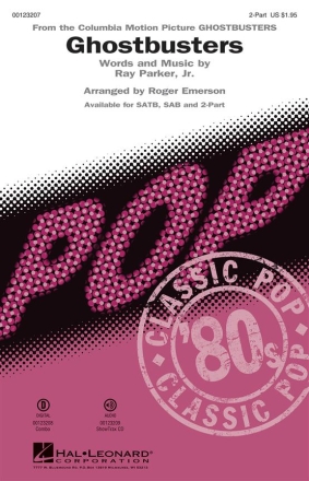 Ray Parker, Ghostbusters 2-Part Choir Chorpartitur