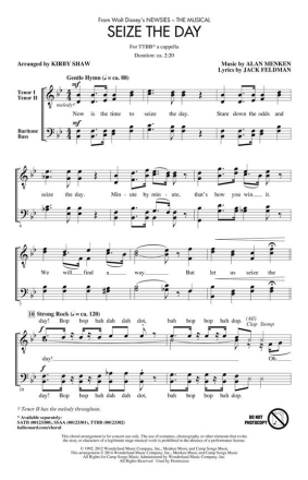 Alan Menken_Jack Feldman, Seize the Day TTBB a Cappella Chorpartitur