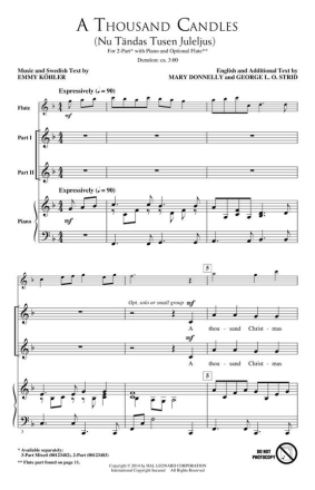 A Thousand Candles 2-Part Choir Chorpartitur