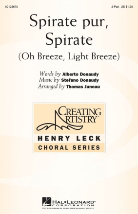 Spirate Pur, Spirate (oh Breeze, Light Breeze) 2-Part Choir Chorpartitur