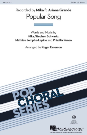 Mika, Popular Song SATB Chorpartitur