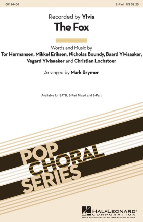 Baard Ylvisaaker_Christian Lochstoer_Mikkel Eriksen_Nicholas Boundy_To 2-Part Choir and Piano Chorpartitur