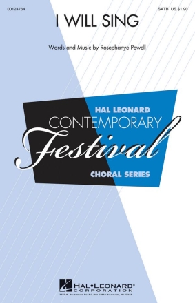 Rosephanye Powell, I Will Sing SATB Chorpartitur