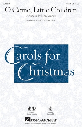 O Come, Little Children SATB Chorpartitur