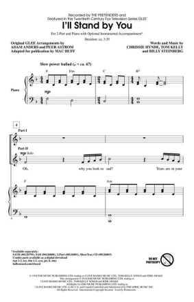I'll Stand By You 2-Part Choir Chorpartitur