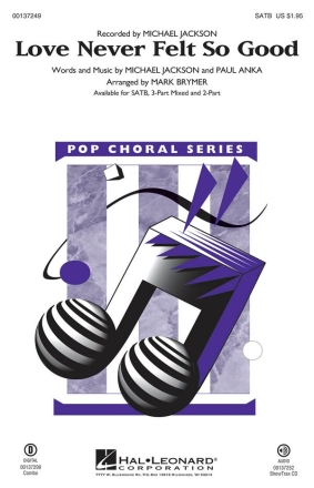Love Never Felt So Good SATB Chorpartitur