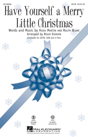 Hugh Martin, Have Yourself A Merry Little Christmas SATB Chorpartitur