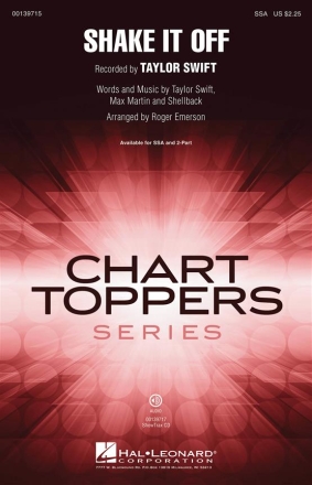 Shake It Off for female choir (SSA) and piano choral score