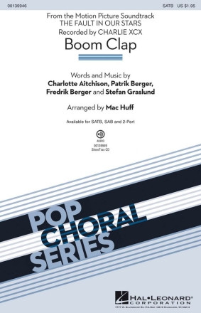 Charlotte Aitchison, Boom Clap SATB Chorpartitur