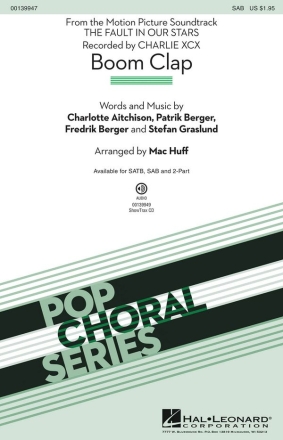 Charlotte Aitchison, Boom Clap SAB Chorpartitur