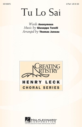 Giuseppe Torelli, Tu Lo Sai 2 Part Treble Chorpartitur