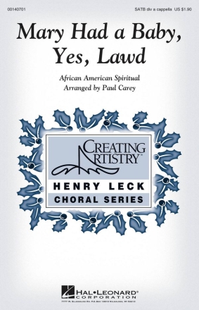 Mary Had a Baby, Yes, Lawd SATB a Cappella Chorpartitur