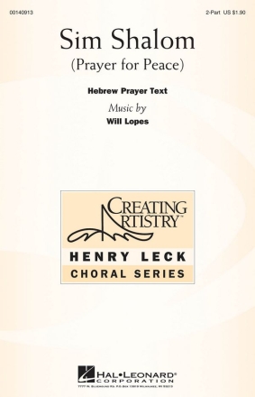 Will Lopes, Sim Shalom 2 Part Treble Chorpartitur
