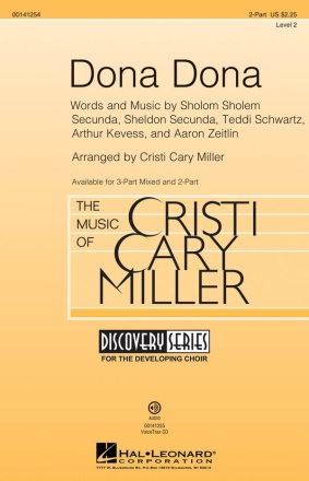Dona Dona for 2-part choir, piano, clarinet choral score
