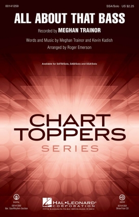About That Bass for female choir (SSA) and piano choral score