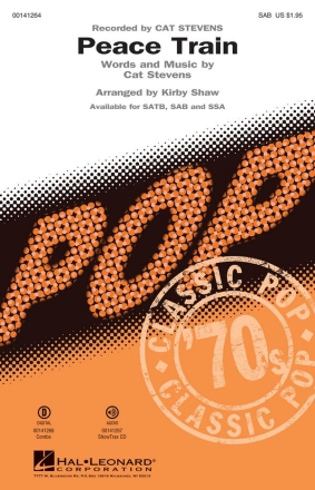 Peace Train for mixed choir (SAB) and piano score