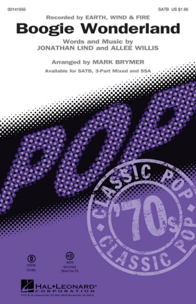 Allee Willis, Boogie Wonderland SATB Chorpartitur