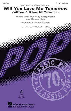 Will You Love Me Tomorrow for mixed choir and piano choral score