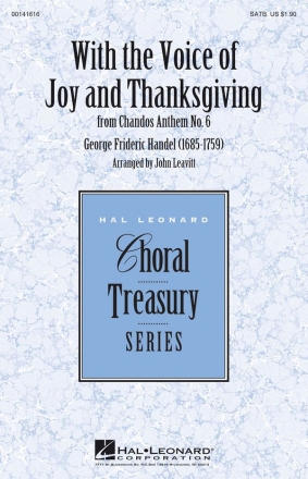 Georg Friedrich Hndel, With the Voice of Joy and Thanksgiving SATB Chorpartitur