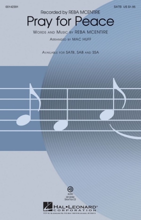 Reba McEntire, Pray for Peace SATB Chorpartitur