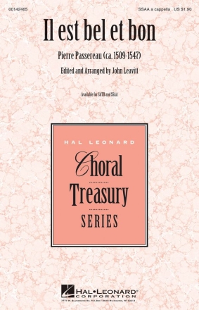 Il est Bel et Bon for female choir (SSAA) a cappella choral score