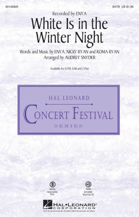Enya, White Is in the Winter Night SATB Chorpartitur