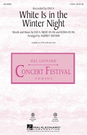 Enya, White Is in the Winter Night 2-Part Choir Chorpartitur