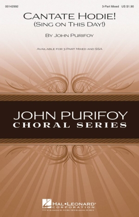 John Purifoy, Cantate Hodie! (Sing on This Day!) 3-Part Choir Chorpartitur