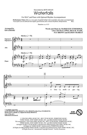 Waterfalls SSA Chorpartitur